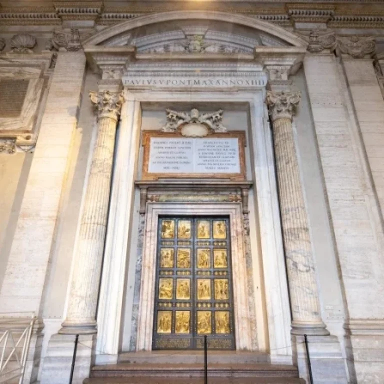 The Holy Door of St. Peter’s Basilica. | Credit: Daniel Ibáñez/EWTN News